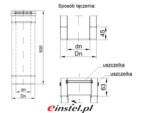 Rura 500 APOLLO PP PS MK - rysunek techniczny.png