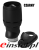 Kominek FLOW XL 250 antracyt z przejściem dachowym classic XL do rekuparacji zestaw czarny.png
