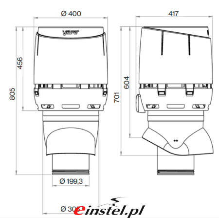 Kominek FLOW XL 200 wymiary.png