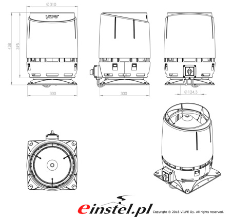 Wymiary ECO FLOW 125 z podstawą 300X300 VILPE.png