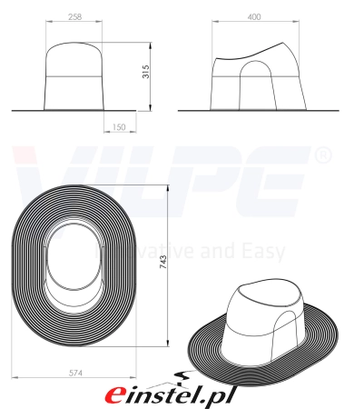 Rysunek techniczny przejścia Vilpe XL HL 200 i 250mm.jpg