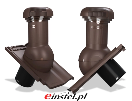 Wentylator dachowy na dachówkę PRO 150 Wirplast - brązowy RAL 8017.jpg