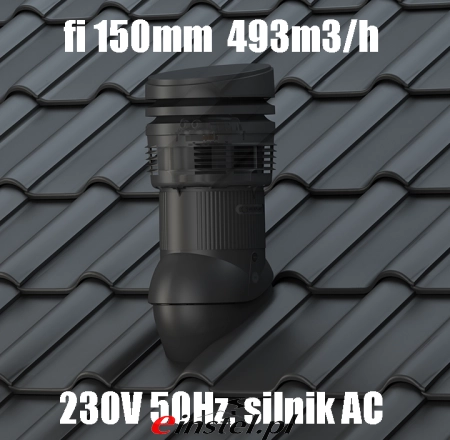 Wentylator dachowy EVO silnik AV 230V, 493 metry szecienne na godzine do wentylacji cichej kuchni oraz innej.png