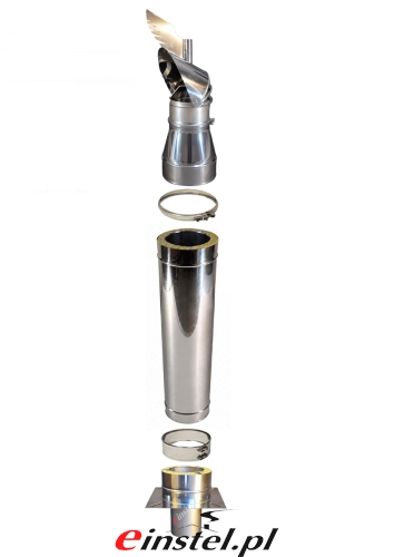 Przejdź do produktu Przedłużenie komina murowanego z nasadą 1200 mm ø 160 mm - drewno, pellet