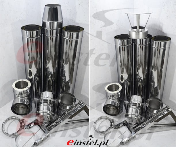 Komin izolowny PREMIUM. Dostępny z daszkiem lub ustnikiem..jpg