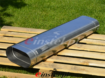 Rura owalna 1000 mm z uchwytami do zaczepienia linki